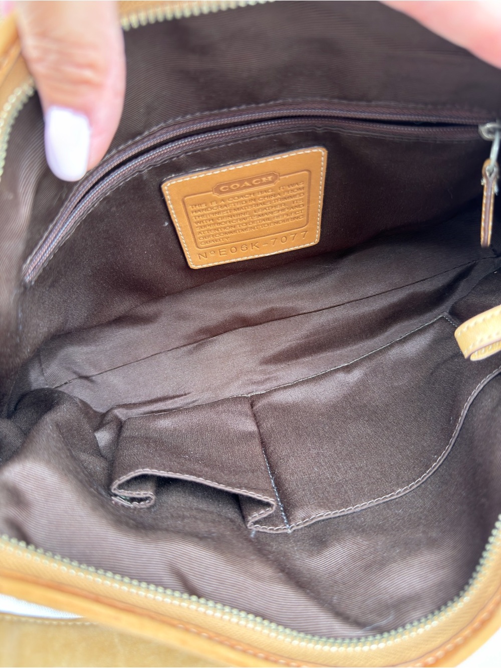 Coach Legacy Y2K Signature Hobo Brown Monogram Crossbody Shoulder Bag 7077 - Picture 14 of 15